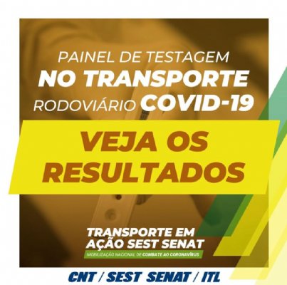 Sest Senat lança painel com impacto da pandemia sobre a saúde dos trabalhadores do transporte